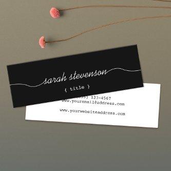 Cool Handwritten Script Simple Black Mini Mini
