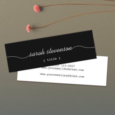 Cool Handwritten Script Simple Black Mini Mini