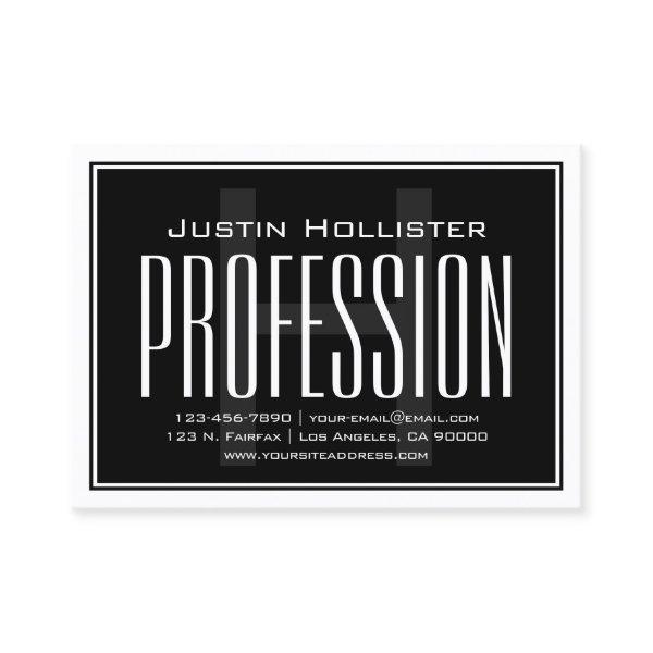 Cool Large Modern Initial | Black & White