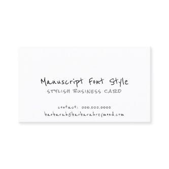 cool manuscript font-style informal white