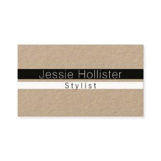 Cool Minimal Black and White Stripes Kraft Paper