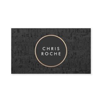 Cool Modern Black Circle Emblem Cork Board