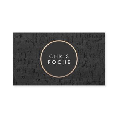 Cool Modern Black Circle Emblem Cork Board