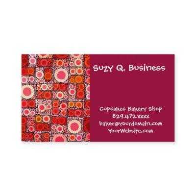 Cool Modern Circle Orange Red Mosaic Tile
