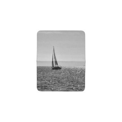 Cool modern photo of sail boat in summer card holder