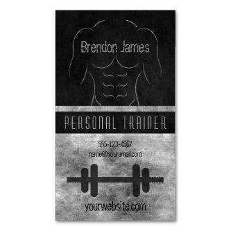 Cool Muscular Muscle Man Black Personal Trainer Magnetic