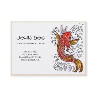 Cool oriental japanese red ink lucky koi fish