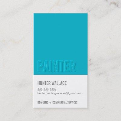 COOL PAINT CHIP swatch embossed look type blue