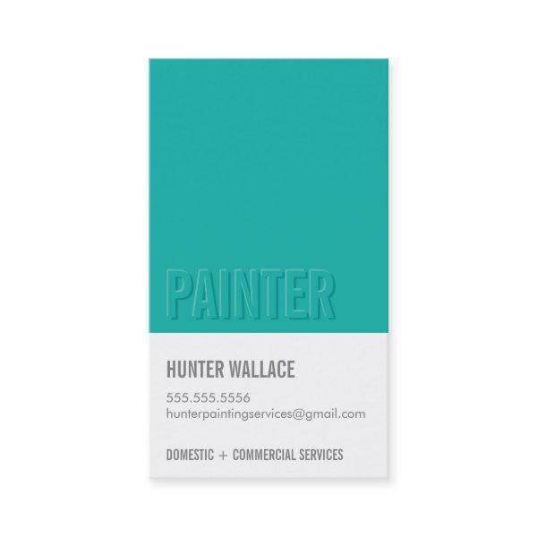 COOL PAINT CHIP swatch embossed look type jade