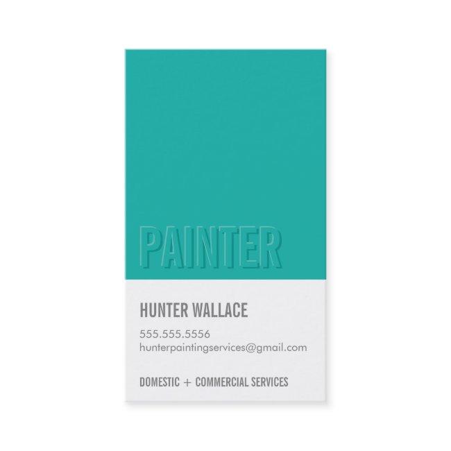 COOL PAINT CHIP swatch embossed look type jade