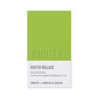 COOL PAINT CHIP swatch embossed look type lime
