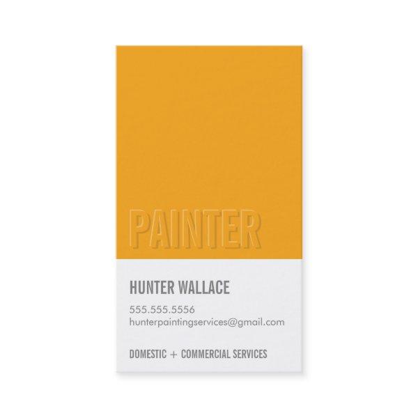 COOL PAINT CHIP swatch embossed look type orange