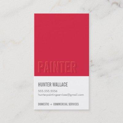 COOL PAINT CHIP swatch embossed look type red
