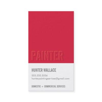 COOL PAINT CHIP swatch embossed look type red