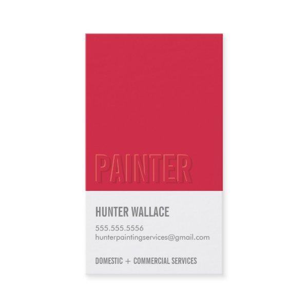 COOL PAINT CHIP swatch embossed look type red