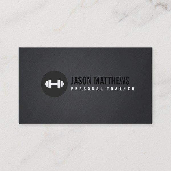 Cool Personal Trainer White Dumbbell Logo Fitness