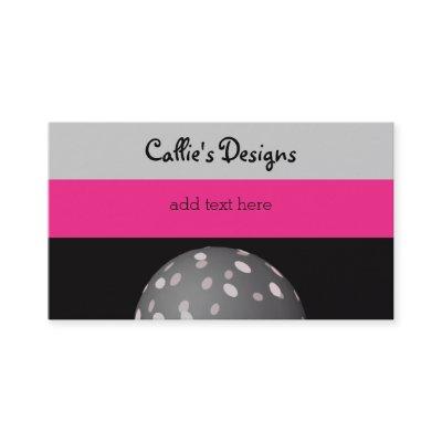 Cool Pink Black and Gray Sphere Design