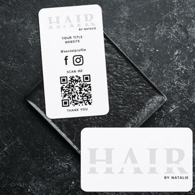 Cool QR Code Hairstylist Cosmetology Professional