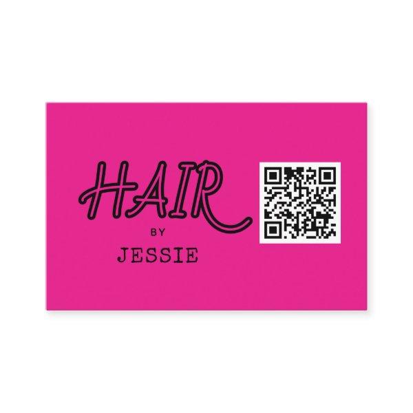 Cool QR Code Pink Hair Stylist
