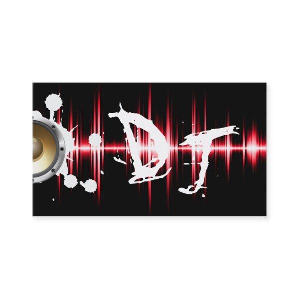 Cool Red Sound Waves Wild DJ