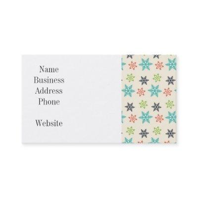 Cool Retro Christmas Holiday Pastel Snowflakes