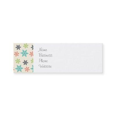 Cool Retro Christmas Holiday Pastel Snowflakes Mini