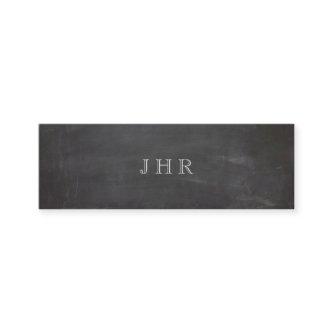 Cool Rustic Vintage Monogram Black Chalkboard Mini
