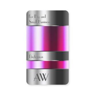 Cool Silver Box Pink Purple Liquids with Monogram