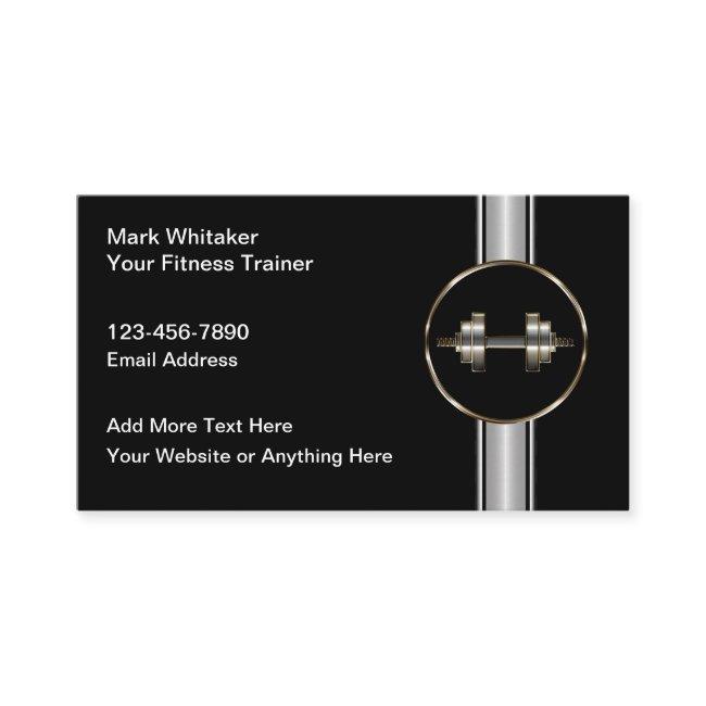 Cool Silver Tone Barbell Fitness Training