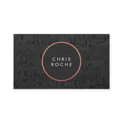 Cool Stylish Copper Circle Emblem Black Cork Board