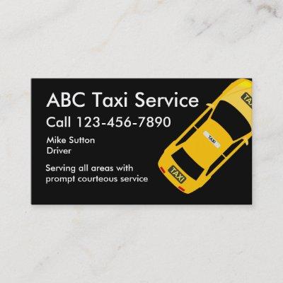 Cool Taxi Service Businesscards