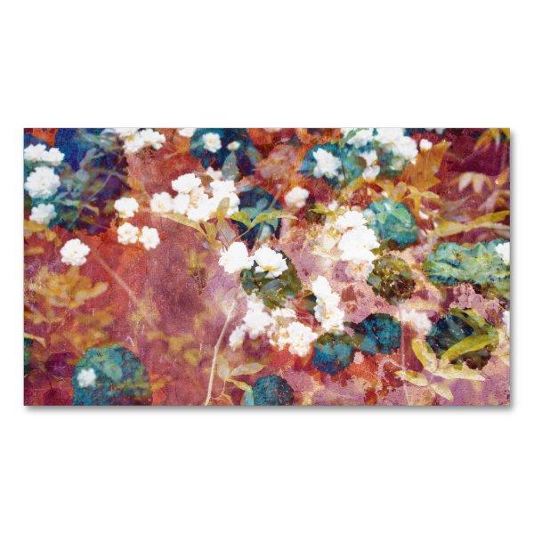Cool, trendy art of romantic flower pattern  magnet