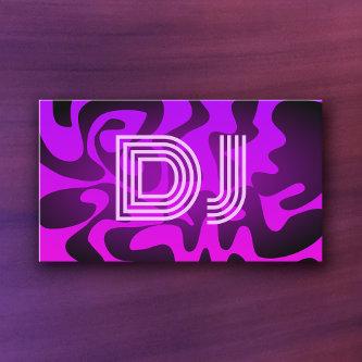 Cool Vaporwave Neon Font Lilac Purple Music DJ