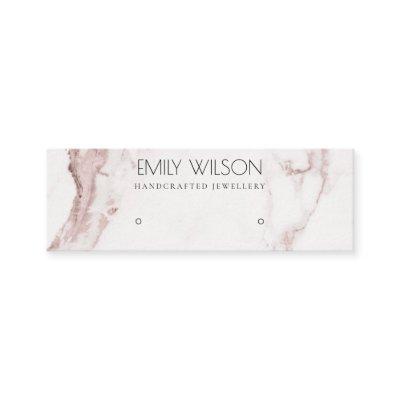 COPPER BLUSH PINK MARBLE STUD EARRING DISPLAY LOGO MINI