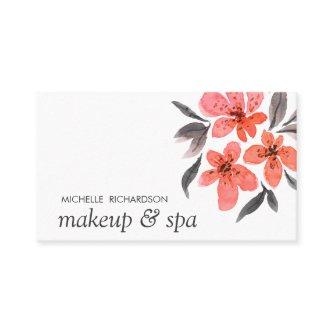 Coral Flowers | Professional feminine Appointment Card