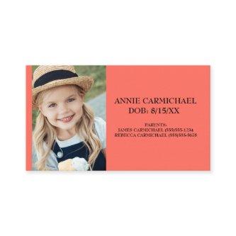 Coral Personalized Child Food Allergy Alert
