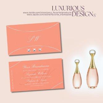 Coral with Pearl Silver Border Jewels and Monogram