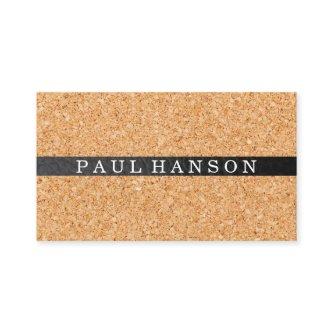 Cork and Leather Trim Accent