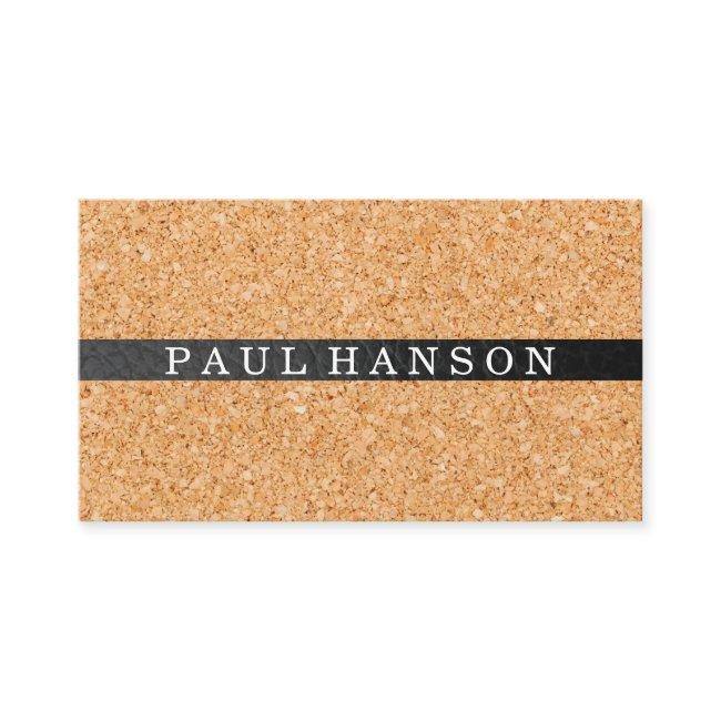 Cork and Leather Trim Accent