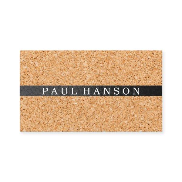 Cork and Leather Trim Accent