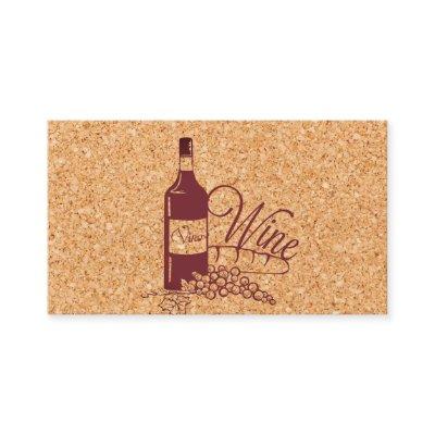 Cork and Wine Bottle Vino