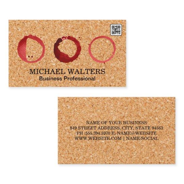 Cork Background | Wine Stains | Qr code