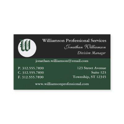 Corner Monogram Green