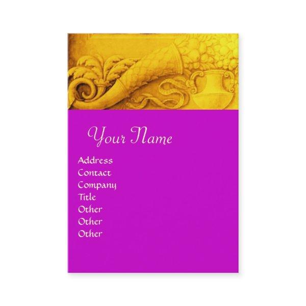 CORNUCOPIA  MONOGRAM bright gold yellow,violet