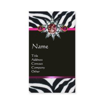 CORNUCOPIA PINK BLACK WHITE ZEBRA FUR MONOGRAM