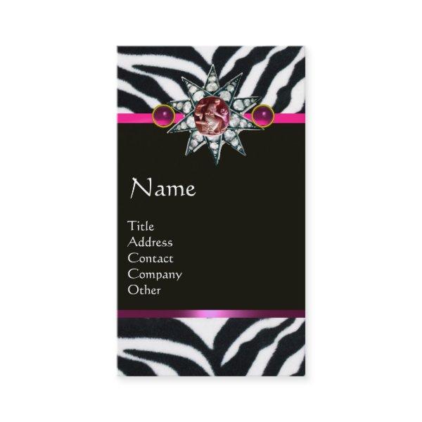 CORNUCOPIA PINK BLACK WHITE ZEBRA FUR MONOGRAM