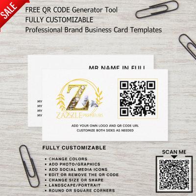 CORPORATE BRANDED LOGO DESIGN QR CODE TEMPLATE