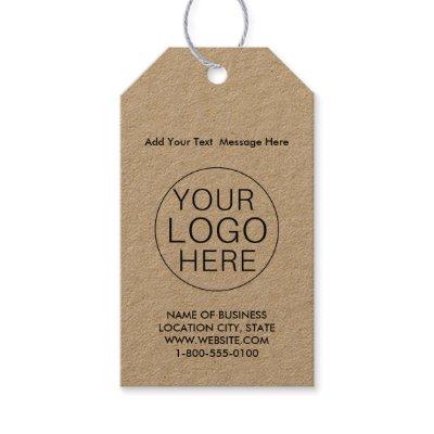 Corporate Business Logo and QR Code Gift Tags