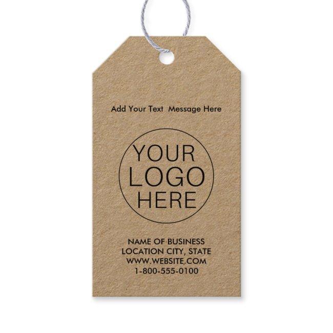 Corporate Business Logo and QR Code Gift Tags
