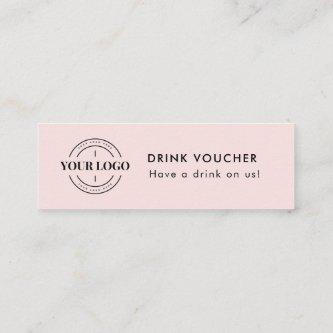 Corporate Company Event Logo Drink Voucher Ticket